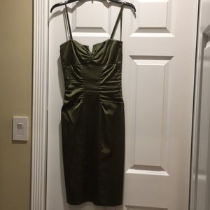 Beautiful fit moss green dress.